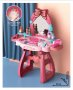 Тоалетка Make Up Desk със столче и светещо огледало , Детска тоалетка за гримиране