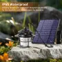 XRDZYXGS Лампа за къмпинг, акумулаторна 2000mAh 1000LM, водоустойчива с 6000mAh соларен панел, снимка 5