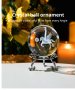 3D Прозрачен орнамент Пегасус в кристална топка 60 мм + стойка орнамент, снимка 1 - Статуетки - 43147826