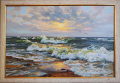 Морски пейзаж с чайки, картина, снимка 1 - Картини - 32713613