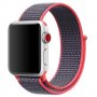 Текстилна каишка band за Apple Watch 7, 6, 5, 4, 3 - велкро розово със сиво цвят, снимка 1