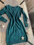 Зелена плетена рокля, снимка 5