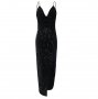 Елегантна черна рокля дълга с пайети, снимка 10