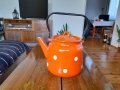 Стар емайлиран чайник #47, снимка 1 - Антикварни и старинни предмети - 38207300