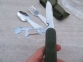 Туристически комплект хранене на Испанската армия нож вилица лъжица военен , снимка 2