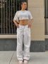 Дамски широки ежедневни панталони с висока талия, 4цвята , снимка 8