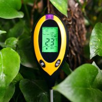 Влагомер за почва PH метър термометър почвен анализатор светломер 4в1, снимка 7 - Градински цветя и растения - 39552751