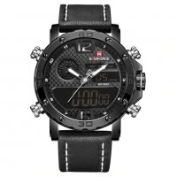 Мъжки часовник Naviforce Pilot, Неръждаема стомана, Черен, снимка 3 - Мъжки - 40191930