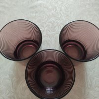 Комплект 3 броя чаши за безалкохолно, цветно стъкло, снимка 6 - Сервизи - 40367304
