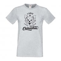 Мъжка тениска I Love My Long Haired Chihuahua Dog,Куче, животно,подарък,изненада, снимка 4 - Тениски - 36935325