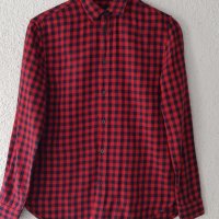 Мъжка карирана риза H&M размер S , снимка 7 - Ризи - 43137902