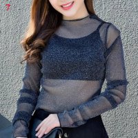 Дамска дантелена блуза, снимка 1 - Блузи с дълъг ръкав и пуловери - 43132460
