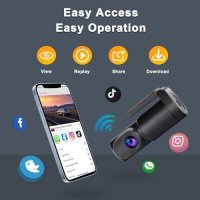 Нова Dashcam Камера със SD карта, 1080P WiFi Монитор за паркиране, снимка 3 - Аксесоари и консумативи - 43498113