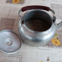 Стар алуминиев чайник, снимка 6 - Аксесоари за кухня - 43398896