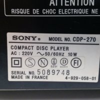 CD player SONY CDP-270, снимка 6 - Аудиосистеми - 27176336