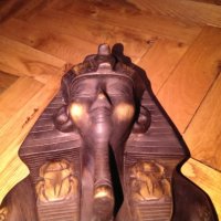 Тутанкамон египетска дървена статуя маска Н-18см на 16х10см, снимка 11 - Декорация за дома - 27558214