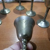 Метални чаши за ракия бронз месинг , снимка 7 - Антикварни и старинни предмети - 43899514