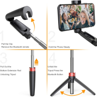 Bluetooth Селфи стик / Selfie stick 3 в 1, стойка, трипод, снимка 2 - Селфи стикове, аксесоари - 44906026