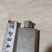 Старо малко калаено шишенце - шише, снимка 6 - Антикварни и старинни предмети - 43300658