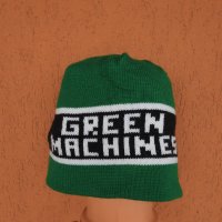 Нова плетена зимна шапка ЗЕЛЕНИ МАШИНИ Green Machines, САЩ, снимка 1 - Шапки - 38887436