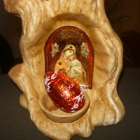 Керамична поставка с икона на Богородица, снимка 6 - Подаръци за жени - 34513885