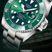 Нов! Mъжки кварцов часовник с японски механизъм LIGE (Submarine) , снимка 3 - Мъжки - 40436961