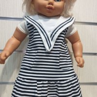 Нова бебешка моряшка рокличка с моряшка яка, от 6 месеца до 18 месеца, снимка 4 - Бебешки рокли - 28944508