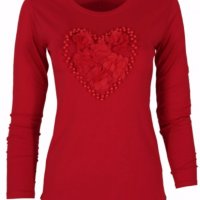 Дамска блуза HEART, снимка 1 - Блузи с дълъг ръкав и пуловери - 26466932
