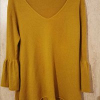 Кашмирена блуза цвят горчица , снимка 1 - Блузи с дълъг ръкав и пуловери - 34952268