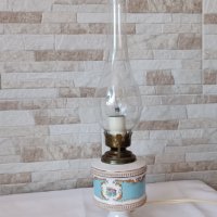 Стара френска порцеланова лампа - PEINT A LA MAIN - T.LIMOGE - Антика, снимка 3 - Антикварни и старинни предмети - 43939722