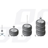 Стойка за гуми, за 4бр гуми до 100кг, Поставка за съхранение на гуми за автомобил, снимка 2 - Аксесоари и консумативи - 28837397