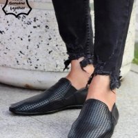Мъжки обувки - черна ЕСТЕСТВЕНА кожа - 6751, снимка 1 - Мокасини - 37803706