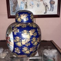 Сатцума Satsuma стара голяма ваза буркан порцелан маркирана, снимка 4 - Антикварни и старинни предмети - 43170926