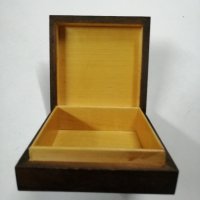 Дървена кутия 10 х 10 h 3.5 см. , снимка 3 - Други стоки за дома - 32241296