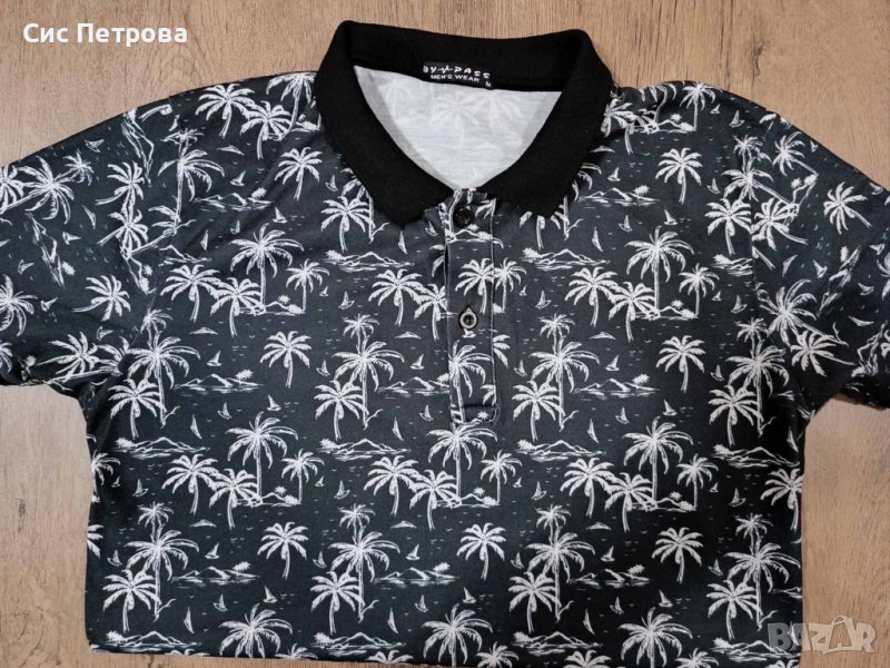 Мъжка блуза с къс ръкав и якичка, снимка 1