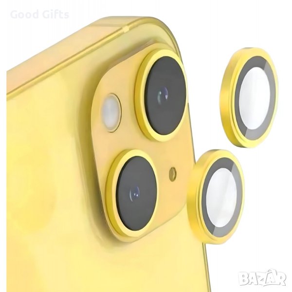 Цветен протектор за Камера, iPhone 15, Жълт, снимка 1