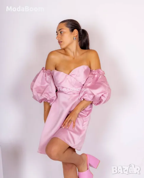 Дамска розова къса рокля , снимка 1