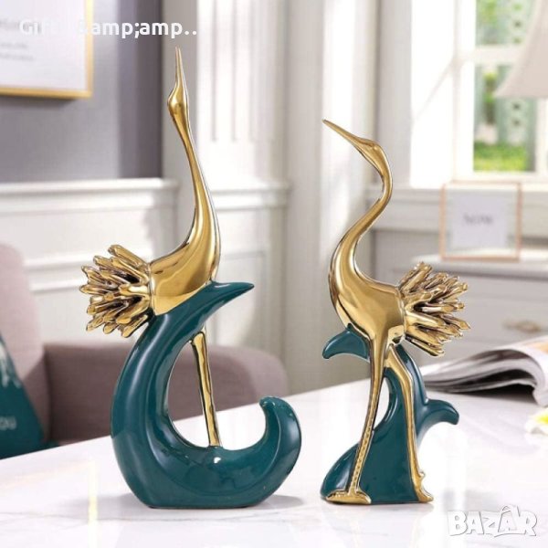 Красиви статуетки Фламинго - от керамика, снимка 1