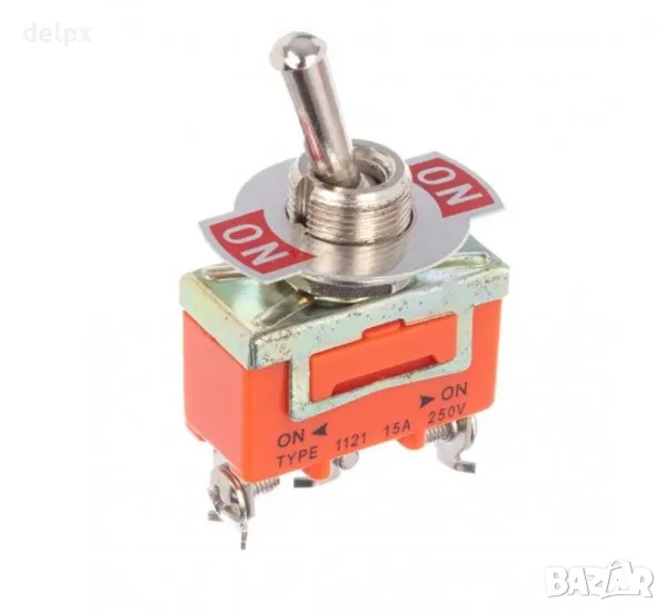 Ключ с лост и 2 положения червен 250V 15A Ф12mm, снимка 1
