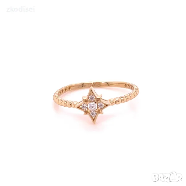 Златен дамски пръстен 1,25гр. 14кр.проба:585 размер:56 модел:28124-4, снимка 1