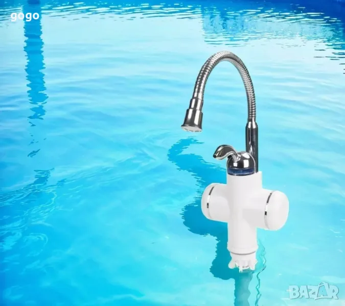 Смесител с проточен бойлер 3200W. 3а плот + Гъвкав чучур, снимка 1