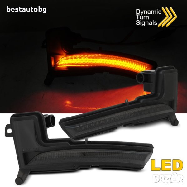 LED мигачи за странични огледала за Renault Clio IV (2016-2019) Опушени, снимка 1