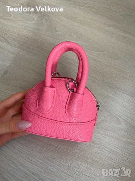 Мини розова чанта – с дълга дръжка, снимка 1