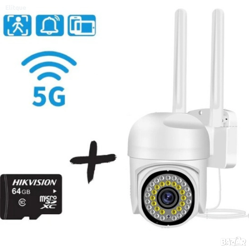 КУПОЛНА БЕЗЖИЧНА КАМЕРА 2109+ 64GB MicroSD карта, снимка 1