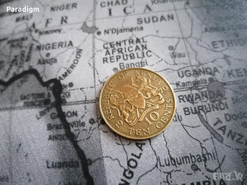 Монета - Кения - 10 цента | 1970г., снимка 1