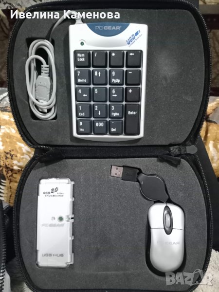 Комплект PC Gear мини клавиатура, мишка, usb за лаптоп и таблет, снимка 1