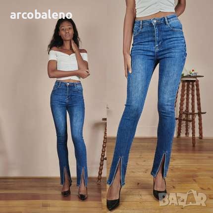 Дамски дънки с висока талия, снимка 1