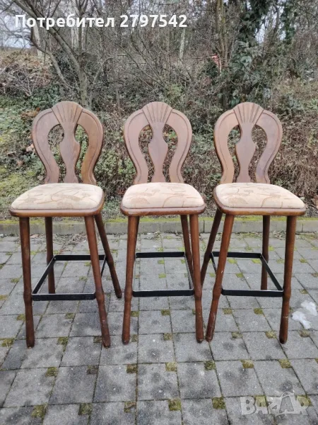 Дървени бар столове С20, снимка 1