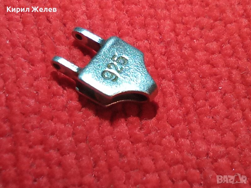 ПОСРЕБРЕНА ЧАСТ от СТАРА СРЕБЪРНА ГРИВНА с ПЕЧАТ 925 За ЧАСТИ РЕМОНТ РЕСТАВРАЦИЯ 40132, снимка 1