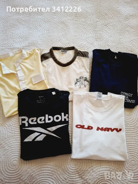 Лот 5 бр. мъжки тениски Reebok  , Old navy M, снимка 1